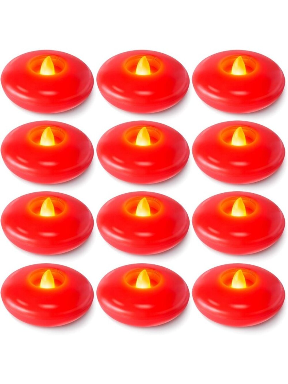 12-Pack Waterproof Flameless Floating LED Candles | Battery Operated, 200h